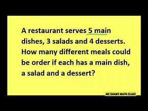 How many ways can a three course meal be ordered. 5 main dishes, 3 salads, 4 desserts