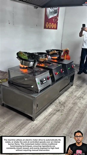 Automated Commercial Stir-Fry Wok Machine in Action! 🔥 #KitchenTech #AutomaticCookingMachine