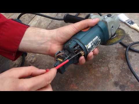 Inlocuire perii colectoare (carbuni) polizor unghiular (flex) Black&Decker (CD 115)