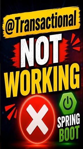 @Transactional Isn't Working? Here's Why! | Spring Boot Interviews