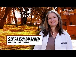 Office for Research Medical Student Research Mission Statement and Services -- Dr. Lathrop