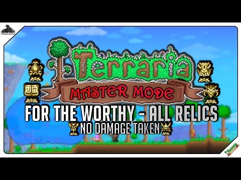 Terraria 1.4 - For the Worthy Mastermode All Bosses, Minibosses & Events (No damage taken)