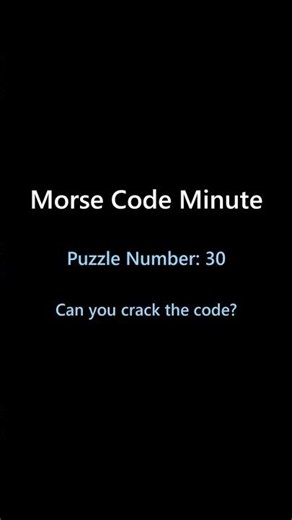 MCM 30 #morsecode #learnmorsecode #quiz #dailychallenge #hamradio