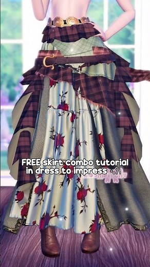 🌹*FREE* skirt combo tutorial in #dresstoimpress cultural update