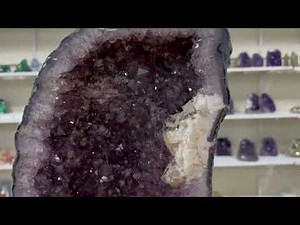 Natural Purple Amethyst Gemstone Crystal Geode Specimen