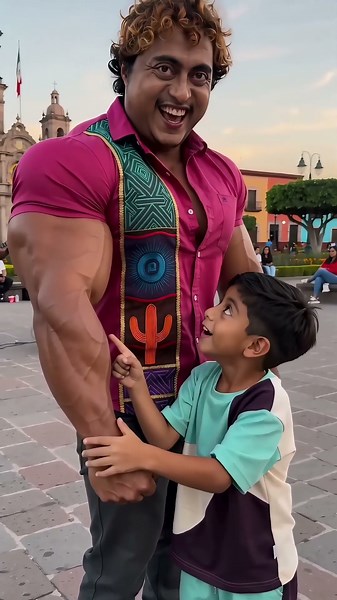 A kid compares his arms to Shouvik's muscles! 💪🇲🇽