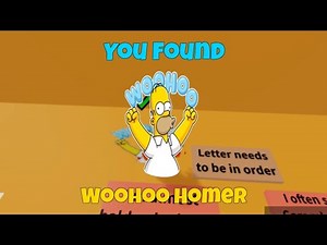 Where is WOOHOO HOMER in FIND THE SIMPSONS Roblox [ UPDATED 2025 ]