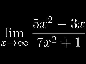 Limit of (5x^2 - 3x)/(7x^2 + 1) as x approaches infinity using L'Hopital's Rule