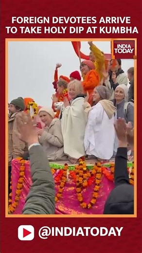 Foreign devotees take dip in Sangam as Maha Kumbh begins