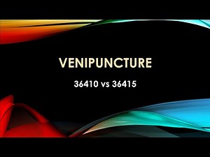 Difference between 36410 & 36415 , Venipuncture CPT procedure