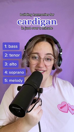 Building Harmonies for Cardigan by Taylor Swift