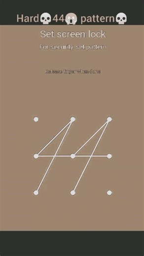 hard 💀 44 😱 pattern lock 🔐 hard pattern lock design amazing pattern #patternlock