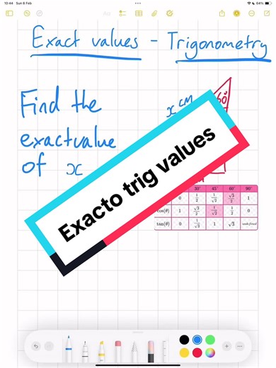 Exact trigonometry values GCSE higher question #gcses #gcsemaths #stem #higher #maths