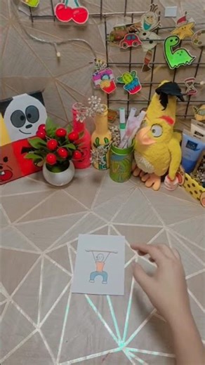 Cute Weight Lifting Paper Art| Easy Drawing Activity🌸#PaperArt#Drawing#Drawing#CraftIdea#Creativeart