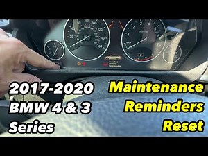 BMW 430 Maintenance Reset Oil Brake Inspection reminder 2017-2020 4 & 3 series