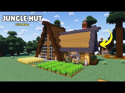 Minecraft Tutorial – Minecraft Survival Jungle Hut/House | Easy Jungle Starter Base