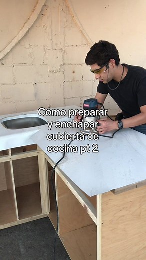 Descripcion del proceso que realizo para instalar formica o enchapado ...