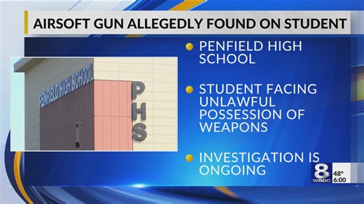 Juvenile charged after airsoft gun found at Penfield High School
