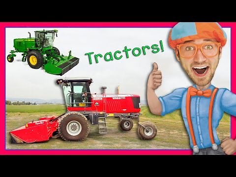 Tractor Videos for Children – Explore a Swather with Blippi