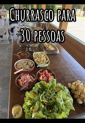 Churrasco para 30 pessoas: serviço completo de private chef