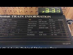 30th Street Station's famous flipping board in Philadelphia