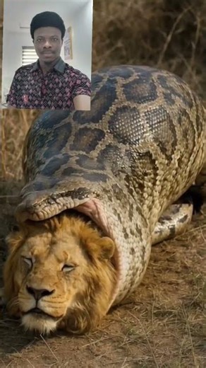 Python Swallow King Of The Jungle LION #shortsfeed #shorts #PythonVsLion