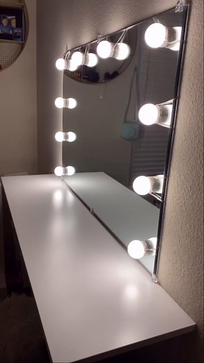 DIY Vanity Mirror Lights Under $50
