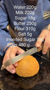 112K views · 4.1K reactions | Water 220g Milk 220g Sugar 18g Butter 250g Flour 310g Salt 5g Inverted Sugar 15g Eggs 480 g……… | Fk Baked House | Facebook
