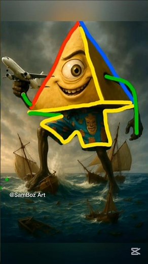 Drawing la Bermuda Triangulus -Watch now #art #drawing #shorts