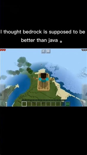 Why bedrock not same as java?#minecraft#shorts