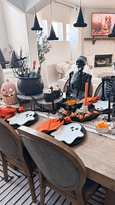 🎃 We asked @thedecor411 to create a spellbinding table setting for a frightening feast, and she killed it! We love how she layered colors, textures, scary skeletons 💀 and cute boos. 👻 Shop Bren’s picks at the LikeShop link in our bio. #WorldMarket #SpookySeason #Halloween #CodeOrange | World Market