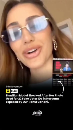 Pop Keeda on Instagram: "A bizarre case from Haryana has surfaced where a Brazilian model’s 20-year-old photo was reportedly used to create 22 fake voter IDs in Rai constituency. The image, which was publicly available on the stock website Unsplash, appeared multiple times in the official voter rolls. The model, after learning about the misuse, expressed shock over how her photo ended up in an Indian election document. The Election Commission of India (ECI) clarified that the issue likely arose 