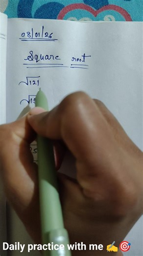 Square root practice ✍️💫 #successmindset #dailypractice #positivethinking #zerotohero 🎯💯✍️💫