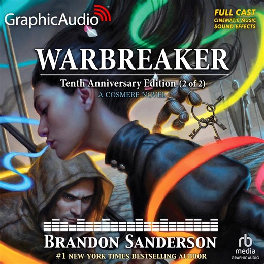 Listen to a Graphic Audio Sample from the upcoming Warbreaker: Tenth Anniversary Edition (2 of 2) by Brandon Sanderson. https://loom.ly/PDHqELs. In the world of Warbreaker, each person is born endowed with the power of one Breath―which can be sold and collected by others, then used to Awaken objects and even corpses to do their bidding. A few individuals who die in glory return as gods, with the power of thousands of Breath, but no memory of their mortal lives―and are enthroned in the Court of G
