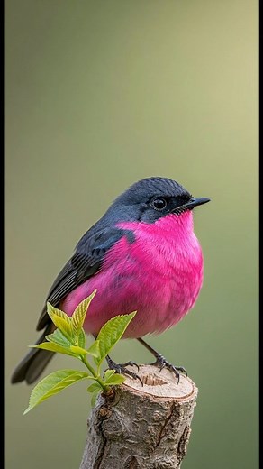 Discover the enchanting Pink Robin, a breathtaking splash of fuchsia amidst the serene greens of nature. This delicate bird, with its vibrant plumage, is a true living jewel of the forest, captivating all who behold its beauty. #wildlife #birdwatching #nature #birdslover #birdsofprey #birds | The Truth Around Us