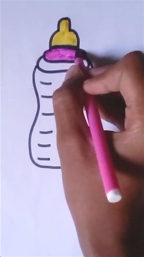 milk bottle 🥛 drawing simple easy bottle drawing for kids #drawing