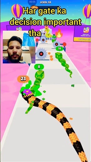 Level 50 Par Real Challenge Start Hua 😳 | Snake Run #50 #shorts #gaming