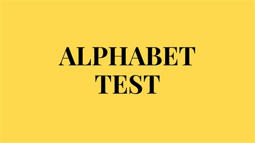 Alphabet Test