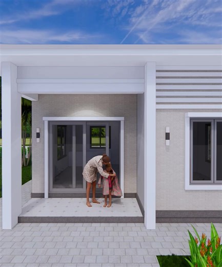 2.9K views | Small House Plans 21x21 Feet 6.5x6.5m Hip roof | HousePlans 3D | Facebook