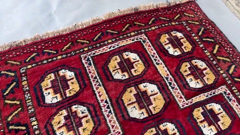 1920s Antique Turkmen Prayer Rug, 3x3'7 Ft, Islamic Mihrab Design, Geometric Elephant Foot Pattern, Historic Tribal Art, Prayer Area Rug - Etsy UK