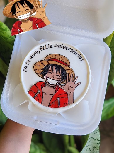 Bento Cake One Piece: Transferência de Desenho Incrível