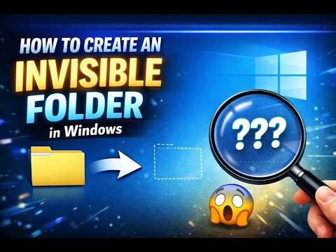 Secret Trick: Make Invisible Folder in Windows 😱