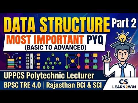 Data Structures Part 2 🚀 | PYQ + Concepts | Stack, Queue, Array | Hindi