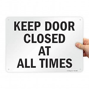 SmartSign "Keep Door Closed at All Times" Sign | 10" x 14" Plastic