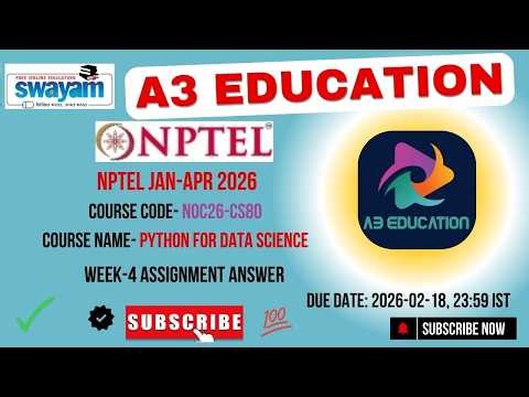 NPTEL Python for Data Science IIT Madras Week 4 Assignment Answers | noc26-cs80