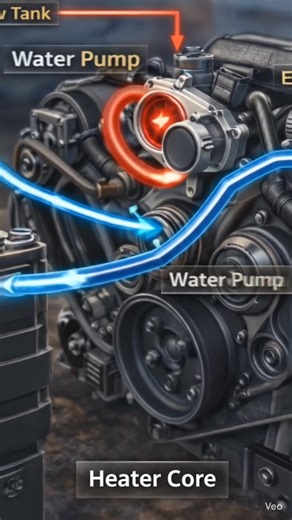 Explaining how an automotive engine cooling system works. The system circulates coolant to regulate the engine's temperature, preventing overheating and maintaining stable operating conditions for optimal performance. | Mohammed Faizan