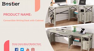 Watch Bestier L-shaped Convertible Computer Desk Installation Video on Amazon Live