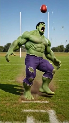 hulk kicking football to backside goal #hulk #cartoon #football #kidsvideos #aivideos #veerhanu #ai