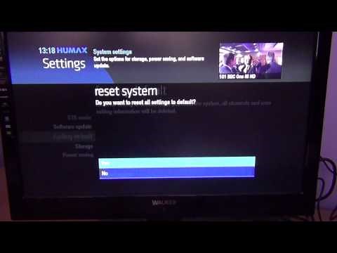 Humax HDR-1010S Freesat+ HD Box - Factory Reset