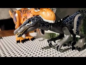 Lego Jurassic Park 3 (T-Rex vs Spinosaurus Scene)